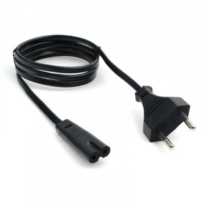 Кабель питания Cablexpert CEE 7/16-C7, 2х0.5мм2, 2.5A, 1м, черный, пакет (PC-184/2-1M)