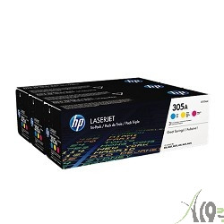 HP CF370AM Картридж 305A {CLJ Color M351/M451/MFP M375/MFP M475, Tri-pack, Cyan, Magenta, Yellow}