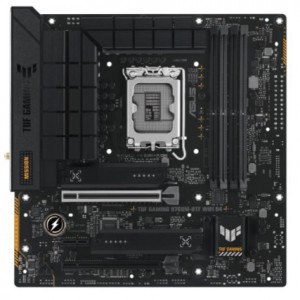 ASUS TUF GAMING B760M-BTF WIFI D4 (Socket 1700, mATX  4xDDR4(128GB), DP/HDMI, 1xPCIe 5.0x16/1xPCIe 4.0x16/1xPCIe 4.0, 1xLAN (2.5GbE), Wi-Fi, BT, 4xSATA 6Gb/s, 3xM.2, 3xType-C, 3xUSB 3.2, 4xUSB 2.0)