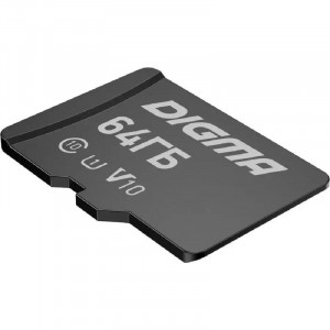 Флеш карта microSDXC 64GB Digma CARD10 V10 + adapter