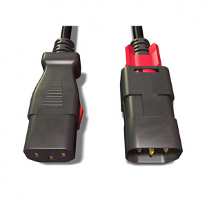 Кабель питания серверный Zonit 1.0м, с фиксируемыми разъемами zLock С14 / С13, (zLock-zC14-14-aC13-1,0m) (на ток 15А)