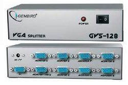 GVS128  Разветвитель сигнала VGA на 8 мониторов (Gembird) 