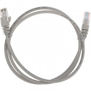 Rexant (02-0100-1) Патч-корд U/UTP, CAT 5e, RJ45-RJ45, 26AWG, LSZH, серый, 1м