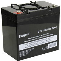 Exegate EX285667RUS Аккумуляторная батарея DTM 1255 (12V 55Ah, под болт М6)