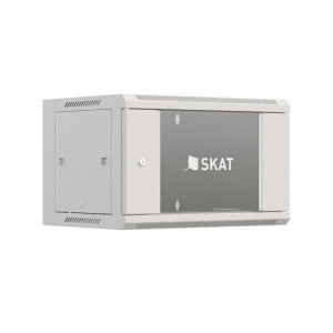 SKAT TB-12W660GF Шкаф настенный телекоммуникационный 12U 600х600х635мм, дверь стеклянная {4422} {1.5 года гарантия}