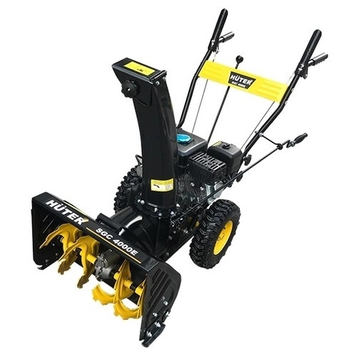 Huter SGC 4000E [70/7/14] Снегоуборщик { 6,5л.с, скорости 4 вперед 2- назад, ширина 56, высата 42. Электростартер от сети 220В, ФАРА -нет, Подогрев ручек - нет, объем топлевного бака 3,0.  Вес 64 кг }