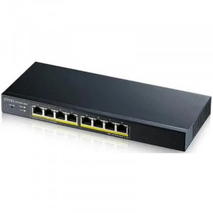 ZYXEL GS1900-8HP-EU0103F Smart L2 коммутатор PoE+, 8xGE PoE+, настольный, бесшумный, бюджет PoE 70 Вт