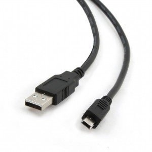 Bion Кабель интерфейсный USB 2.0 AM/miniBM, позолоченные контакты, ферритовые кольца, 1.8м, черный [BXP-CCP-USB2-AM5P-018]