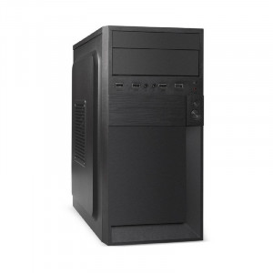 Exegate EX299175RUS Корпус Minitower ExeGate BAA-105-01-UNS400 (mATX, БП UNS400 с вент. 12см, 2*USB, аудио, черный)