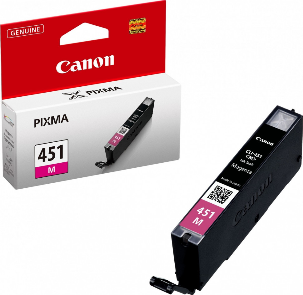Canon CLI-451M 6525B001 Картридж для PIXMA iP7240/MG6340/MG5440, Пурпурный (Magenta), 319стр.
