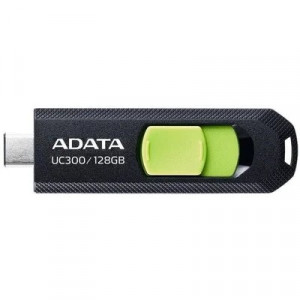 Флешка USB (Type-C) A-Data UC300 128ГБ, USB3.2, черный и зеленый [acho-uc300-128g-rbk/gn]