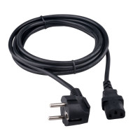 Гарнизон Кабель питания Schuko-C13, 3x0.75мм2, 10А, CCA, с заземлением, 3м, черный, пакет (GPC-186-0.75-3M)