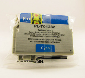 T1282 (C13T12824011 / C13T12824010) Cyan Картридж для принтеров Epson S22/SX125/SX130/SX420W/SX425W/Office BX305F/BX305FW пигмент ProfiLine (PL-1282) струйный