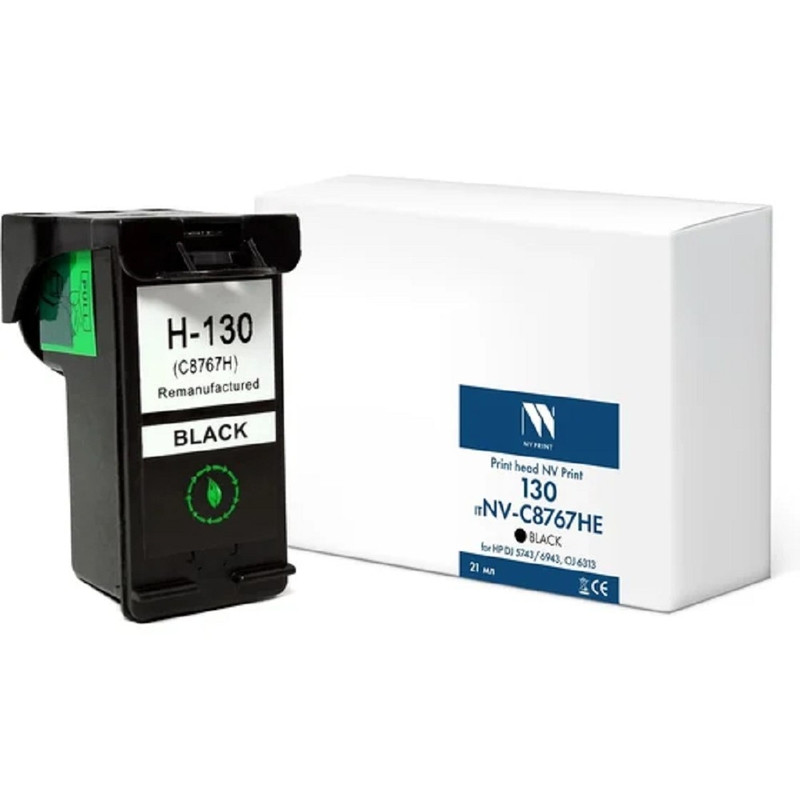 Струйный картридж NVP 130 (NV-C8767HE) Black для HP DJ 5743/6943, OJ 6313 (21мл) совместимый