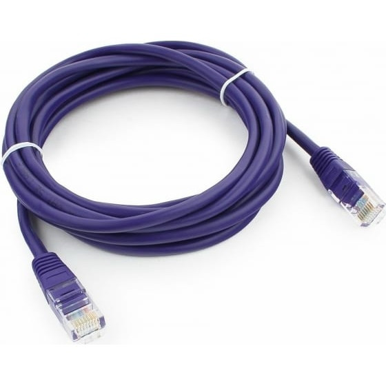 Патч-корд UTP Cablexpert PP12-3M/V кат.5e, 3м, литой, многожильный (фиолетовый)