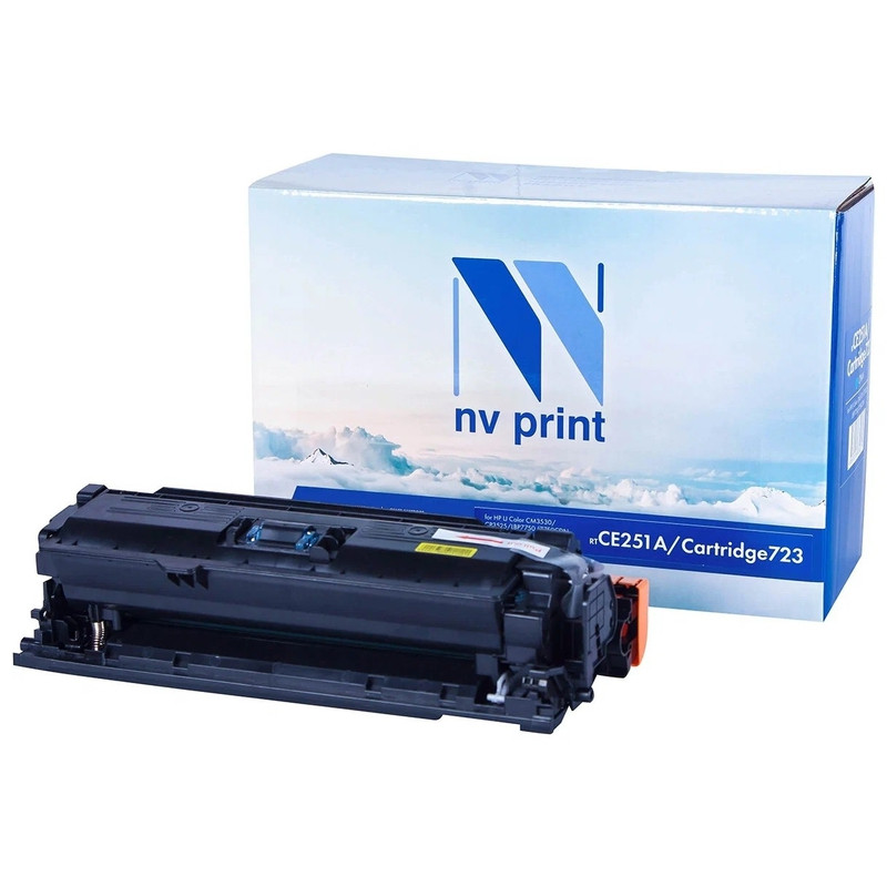 Картридж NVP совместимый NV-CE251A/NV-723 Cyan универсальные для HP/Canon Color LaserJet CP3525/ CP3525n/ CP3525dn/ CP3525x/ LBP 7750 i-Sensys 7750cd/ 7750Cdn (7000k)