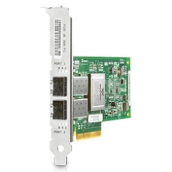 HP AJ764A FCA 82Q Dual Channel 8Gb FC Host Bus Adapter PCI-E for Windows, Linux (LC connector), incl. h/h & f/h. brckts (replace AE312A)