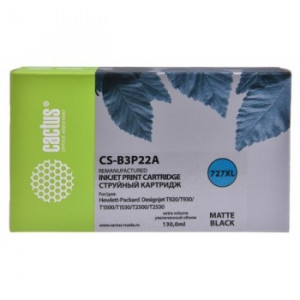 CACTUS B3P22A  Картридж №727 для HP DJ T920/T1500/T2530, черный матовый (130мл)