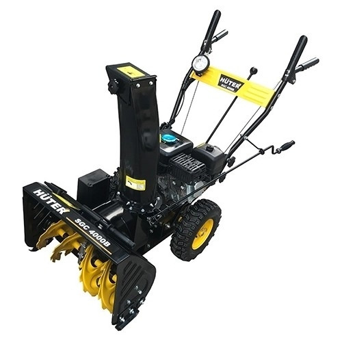 Huter SGC 4000B [70/7/13] Снегоуборщик { 6,5л.с, скорости 4 вперед 2- назад, ширина 56, высата 42. Электростартер от АКБ 12В, ФАРА -есть, Подогрев ручек - нет, объем топлевного бака 3,0.  Вес 65 кг }