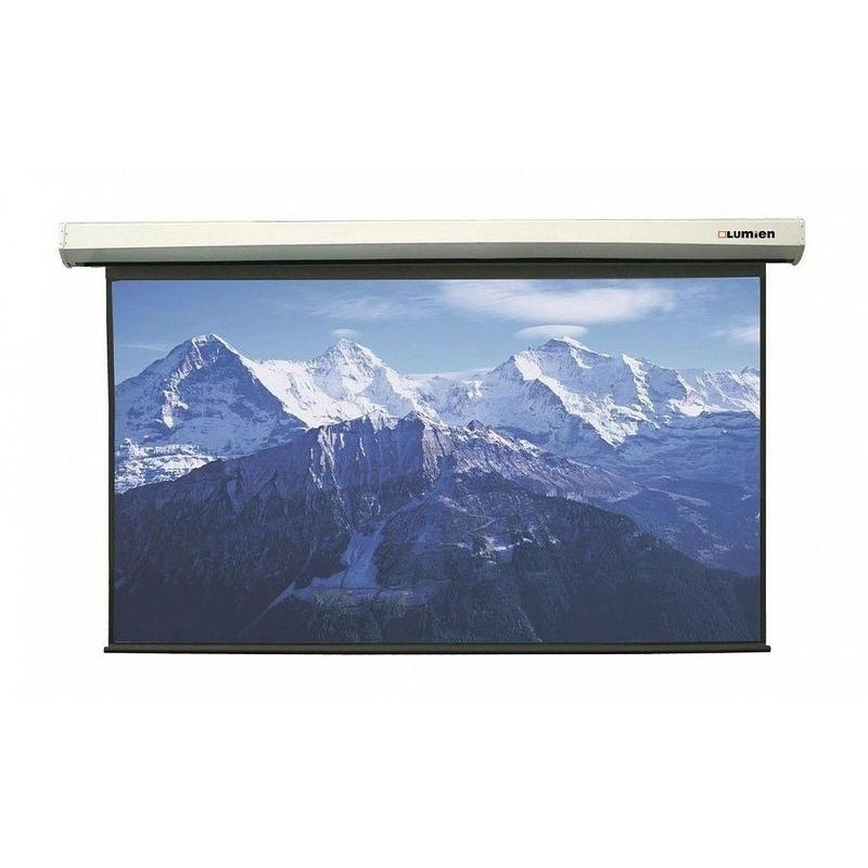 LUMIEN Master Control LMC-100135 211x366 см (162"), рабочая область 201х358 см, Matte White FiberGlass, верхн. черная кайма 35 см, черн. кайма по периметру 4 см 16:9