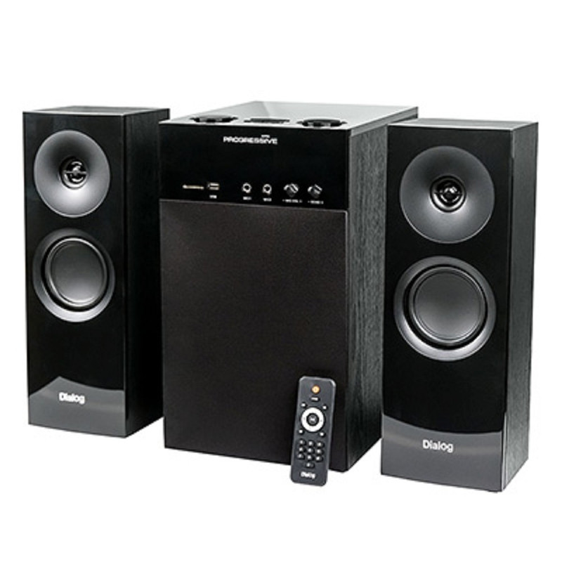 Dialog Progressive AP-250 BLACK {колонки 2.1, 50W+2*15W RMS, Караоке, Bluetooth, FM+USB+SD, Опт.вх}