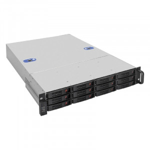 Exegate EX292490RUS Серверный корпус ExeGate Pro 2U660-HS12 <RM 19", высота 2U, глубина 660, без БП, 12xHotSwap, USB>