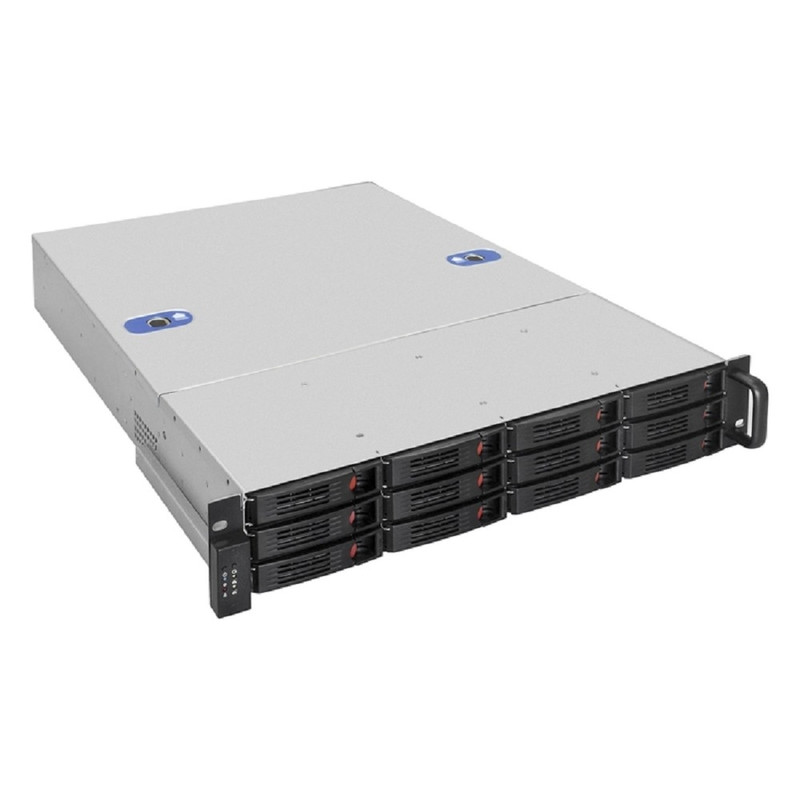 Exegate EX292490RUS Серверный корпус ExeGate Pro 2U660-HS12 <RM 19", высота 2U, глубина 660, без БП, 12xHotSwap, USB>