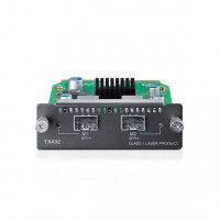 TP-Link TX-432 10-гигабитный 2-портовый SFP + модуль, дополнительный модуль для T3700G-28TQ, 2 10-гигабитных SFP+ слота, поддержка SFP+ транисиверов/SFP+ кабелей  SMB
