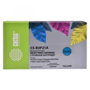 CACTUS B3P21A  Картридж №727 для HP DJ T920/T1500/T2530, желтый  (130мл)