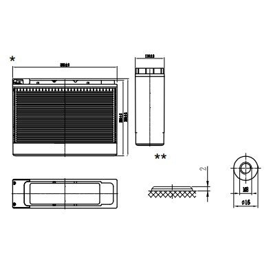 EXPERT+ Аккумулятор FTE 12-105 (12 В 105 Ач,Резьба под болт М8)