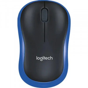 Мышь Logitech M186 черный/синий оптическая 1000dpi беспров. USB2.0 для ноутбука 2but (910-004132)