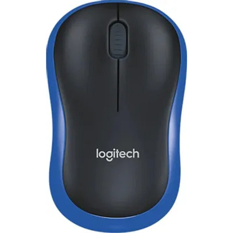 Мышь Logitech M186 черный/синий оптическая 1000dpi беспров. USB2.0 для ноутбука 2but (910-004132)