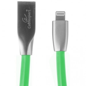 Cablexpert Кабель для Apple CC-G-APUSB01Gn-1M, AM/Lightning, серия Gold, длина 1м, зеленый, блистер