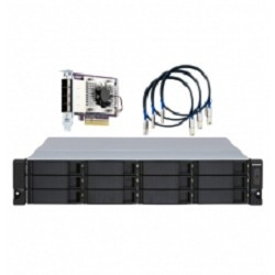 QNAP TL-R1200S-RP SATA 6GB/s JBOD storage enclosure, 12-tray 3,5"/2,5" w/o HDD, 3 x SFF-8088, 2 PSU. Rackmount. W/o rail kit RAIL-B02 