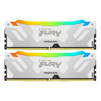 Память оперативная/ Kingston 64GB 6400MT/s DDR5 CL32 DIMM (Kit of 2) FURY Renegade RGB White XMP
