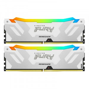 Память оперативная/ Kingston 64GB 6400MT/s DDR5 CL32 DIMM (Kit of 2) FURY Renegade RGB White XMP