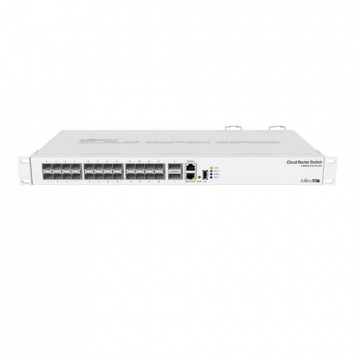 MikroTik CRS326-24S+2Q+RM Коммутатор в стойку, 24х SFP+, 2x QSFP+