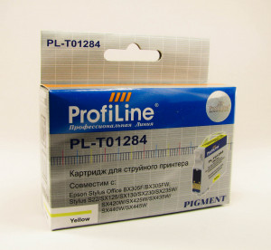 T1284 (C13T12844011 / C13T12844010) Yellow Картридж для принтеров Epson S22/SX125/SX130/SX420W/SX425W/Office BX305F/BX305FW пигмент ProfiLine (PL-1284) струйный
