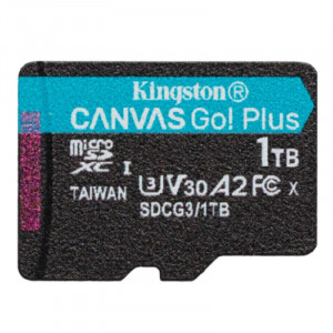 Micro SecureDigital 1TB Kingston Canvas Go Plus 170R A2 U3 V30 Card W/O ADP