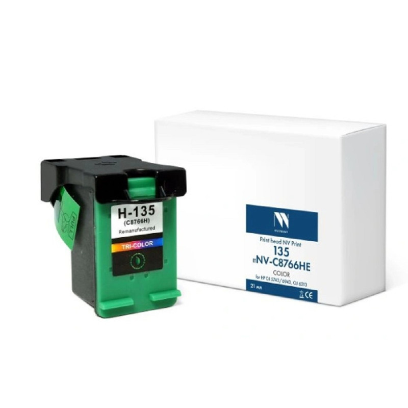 Струйный картридж NVP 135 (NV-C8766HE) Color для HP DJ 5743/6943, OJ 6313 (21мл) совместимый
