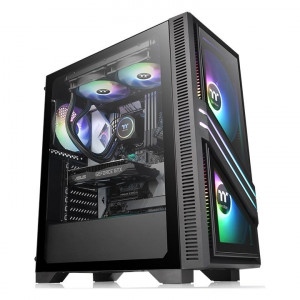 Корпус Thermaltake Versa T35 RGB черный без БП ATX 2x120mm 2xUSB2.0 1xUSB3.0 audio bott PSU [CA-1R7-00M1WN-00]