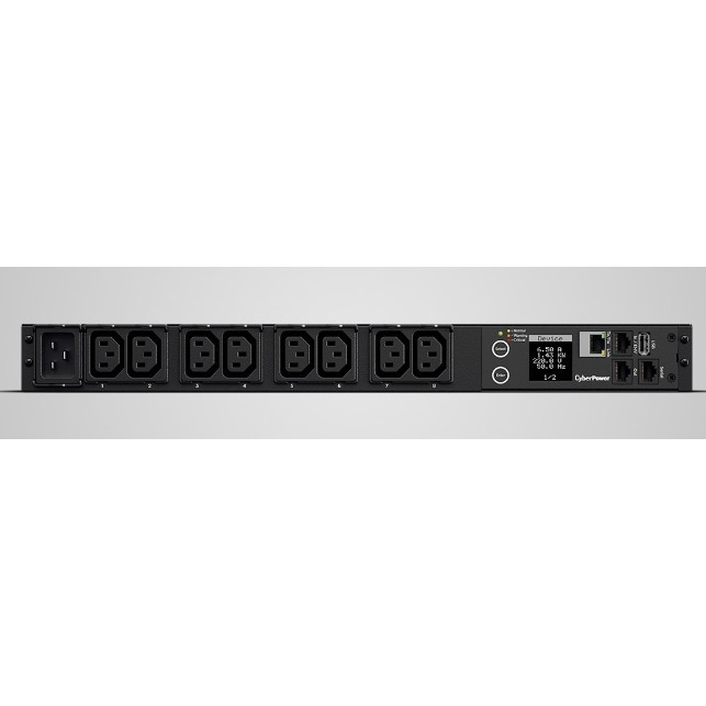 CyberPower PDU31005 PDU {1U type, 16Amp, SNMP, plug IEC 320 C20, (8) IEC 320 C13 EOL}