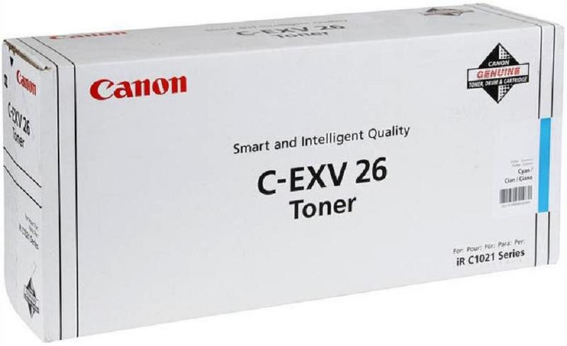 Canon C-EXV26C  1659B006  Тонер для IR C1021i series, Orig., Japan, Голубой, 6000 стр.