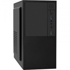 Exegate EX299244RUS Корпус Minitower ExeGate BAA-308U2-UNS350 (mATX, БП UNS350 с вент. 12см, 1*USB+2*USB3.0, HD Audio, черный)