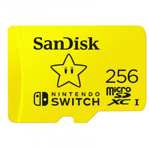 Флеш карта microSDXC 256GB SanDisk for Nintendo Switch Class 10, UHS-I, W90, R 100 МБ/с, <SDSQXAO-25