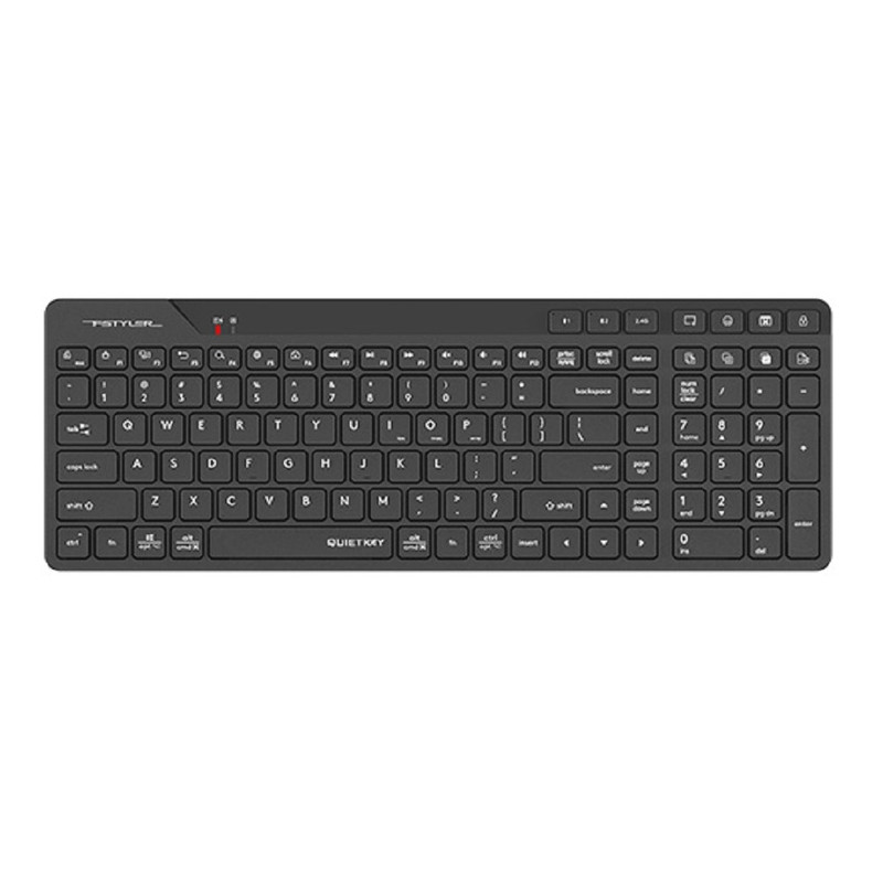 Клавиатура беспроводная A4Tech Fstyler FBK27C AS black (USB, BT/Radio, slim, Multimedia) (FBK27C AS)