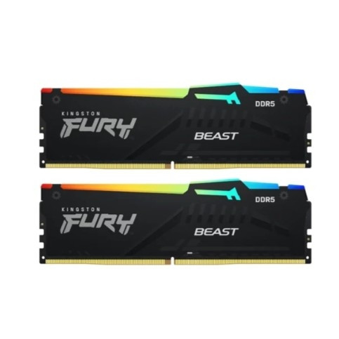 Оперативная память Kingston DDR5 FURY Beast Black DDR5 32Gb (kit 2x16Gb), 5200Mhz, [KF552C36BBEAK2-32] CL36, с радиатором