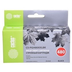 Картридж струйный Cactus CS-PGI480XXLBK черный (24.4мл) для Canon Pixma TR7540/TR8540/TS6140/TS8140