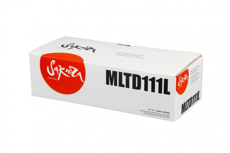 MLT-D111L Картридж Sakura для Samsung Xpress M2020, Xpress M2020W, Xpress M2070, Xpress M2070W, Xpress M2070F, Xpress M2070FW  черный, 1800 к.