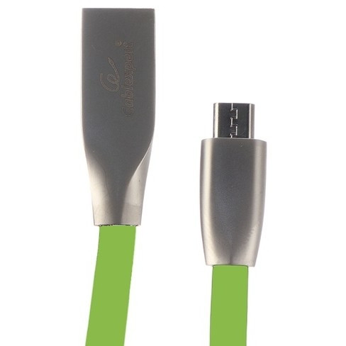 Cablexpert Кабель USB 2.0 CC-G-mUSB01Gn-1M AM/microB, серия Gold, длина 1м, зеленый, блистер